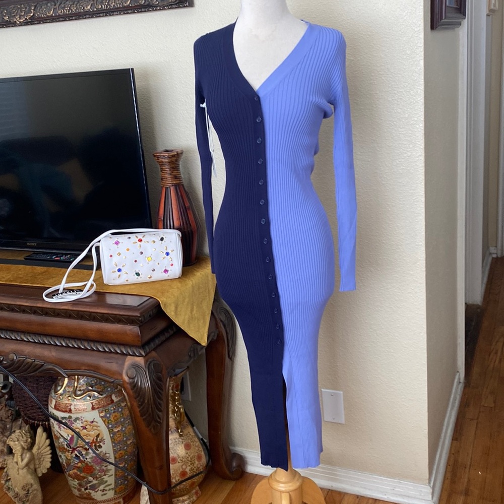 STAUD shoko dress blue size XS NWT